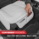 thumbnail image 4 of Fundas para asientos de coche Motor Trend de piel sintética, 2 unidades, color blanco, 4 of 7