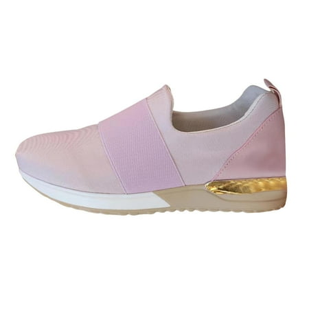 Mnyotv Shoes for Women Sneakers for Women Fashionable and Trendy Breathable Mesh Women s Casual Shoes Lightweight Breathable Running Shoes Walking Shoes Pink 42
