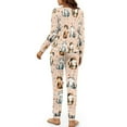 thumbnail image 5 of DISNIMO Cat Paw Daisy Print Women Two Piece Pajama Sets Soft Round Neck Sleepwear Casual Long Sleeve Nightwear with Long Pants, (Available in Plus Size), 2XL, 5 of 7