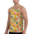 thumbnail image 2 of Logiee different patchwork Print Men's Workout Tank Top,Quick Dry Workout Tank Top,Gym Muscle Tee,Fitness Bodybuilding Sleeveless T Shirt-Medium, 2 of 7