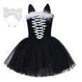 thumbnail image 1 of Girls Black Tutu Tulle Dress for Birthday Party, Photography Prop Halloween Cosplay, 1 of 5
