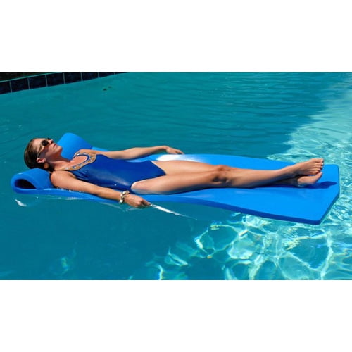 California Sun Deluxe Oversized Unsinkable Foam Cushion Pool Float - Ocean Blue