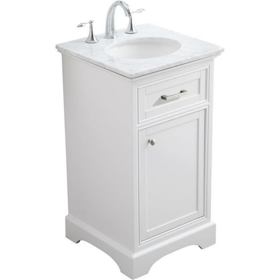 19 in. Single Bathroom Vanity set in white