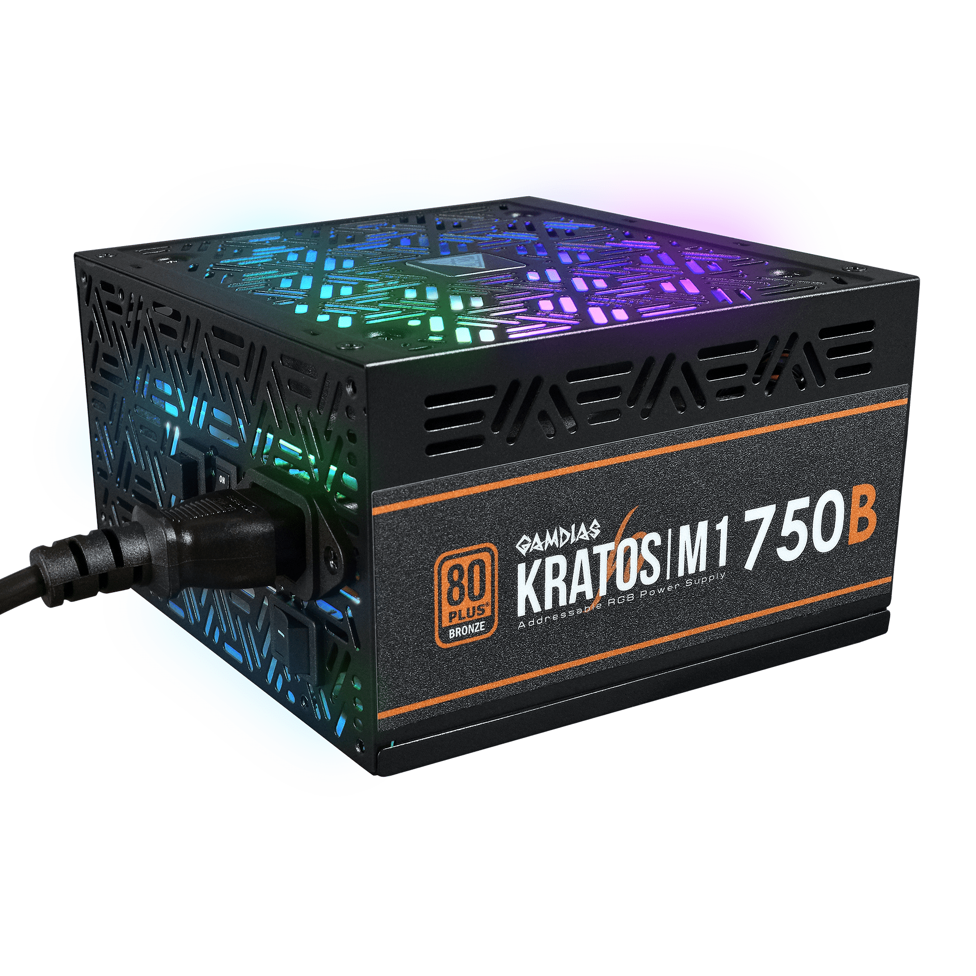 KRATOS 750W PC Power Supply ATX, 80 Plus Bronze Efficiency, ARGB Lighting by Gamdias