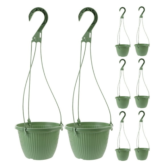 8Pcs Flower Hanging Pots Indoor Hanging Flowers Planters Hook Type Plant Pots Hanging Plants Holders
