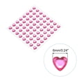 thumbnail image 2 of Uxcell 256 Pcs Heart Rhinestone 6mm Self Adhesive Gems Stickers Jewelry Stickers for Arts & Crafts, DIY Dark Pink, 2 of 6