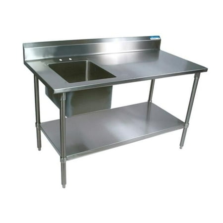 ... 250495 Stainless Steel Prep Table, Sink Side Left - Walmart.com