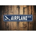 thumbnail image 2 of Airplane Street Aluminum Metal Decor Sign - 4x18 inches, 2 of 4