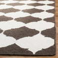 thumbnail image 4 of SAFAVIEH Dhurries Warren Geometric Area Rug, Brown/Ivory, 7' x 7' Square, 4 of 8