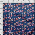 thumbnail image 2 of oneOone Viscose Chiffon Royal Blue Fabric Flower Watercolor Sewing Craft Projects Fabric Prints By Yard 42 Inch Wide, 2 of 4