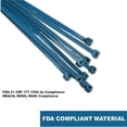 thumbnail image 2 of Kable Kontrol Metal Detectable Zip Ties - 14" Long - 50 Lbs Tensile Strength - 100 pc Pack - Blue, 2 of 6