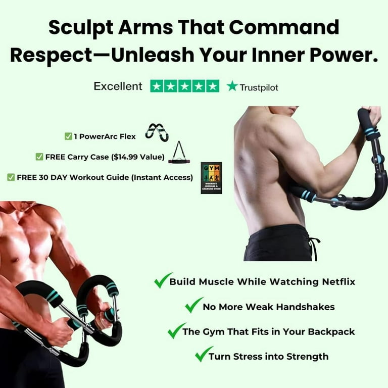 Mr Sculpt Twister Arm Trainer, 40-100Lb Adjustable Chest Workout