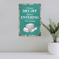 thumbnail image 5 of Swimming Pool Sign Decor Pool Decorations Outdoor Please Dry Off Before Entering The House Durable Metal Sign Plaque for Beach Home Bar Pool Deck Backyard Fence Walls 12X8 Inch, 5 of 5