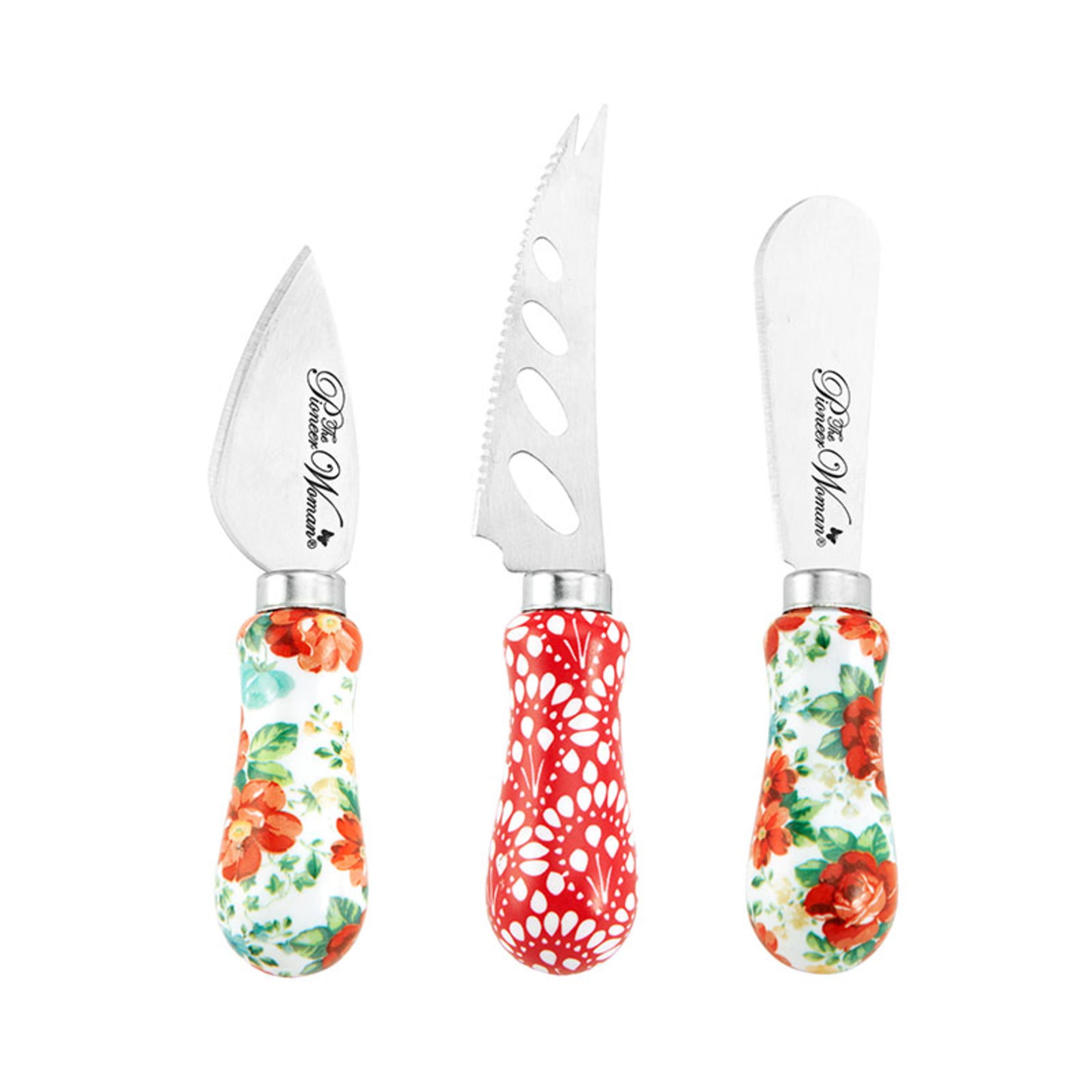 The Pioneer Woman 3piece Cheese Knife Set, Vintage Floral