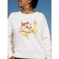 thumbnail image 2 of Cute Kitten Watercolor Design  Sweatshirt Women -Image by Shutterstock, Female 4X-Large, 2 of 4