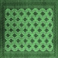 thumbnail image 1 of Ahgly Company Indoor Square Oriental Emerald Green Industrial Area Rugs, 7' Square, 1 of 4