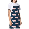 thumbnail image 3 of Fuzoiu Pig 1 Print Waterproof Apron, Kitchen Apron for Women Men Chef, Apron for Christmas Dinner Party Cooking Baking Crafting House Cleaning Kitchen, 3 of 7