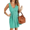thumbnail image 1 of Summer Dresses for Women Solid Color Womens Dresses Sexy Sleeveless Sun Dress Alsol Lamesa, 1 of 2