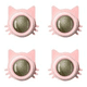 thumbnail image 1 of Juguetes de pared con hierba gatera, juguetes para masticar gatitos, limpieza de dientes, juguete para morder para gatos, color rosa, 1 of 4
