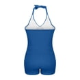 thumbnail image 6 of Ahdbta Plus Size Tankini Swimsuit for Women Two Piece Tummy Control Bathing Suit Halter Blouson Swim Tops with Boyshorts Swimwear, 6 of 8