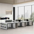 thumbnail image 3 of Reception Laptop Office Desks White Executive Monitor Writing Office Desks Standing Conference Scrivania Con Cassetti Furnitures My Lux Decor Round, 3 of 28