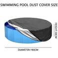thumbnail image 2 of Dinheiro Cubierta para piscina para perros de 48 pulgadas, cubierta portátil redonda plegable para piscina para niños con material de tela Oxford y diseño de cordón, impermeable y a prueba de polvo, 2 of 7