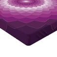 thumbnail image 2 of Ambesonne Purple Fitted Sheet, Optical Carnation, Twin XL Size, Purple Magenta White, 2 of 3