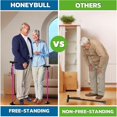 thumbnail image 4 of Bastón HONEYBULL para hombre y mujer: plegable, ajustable, plegable, de pie, con punta pivotante, resistente | Bastones plegables para personas mayores y adultos [Rosa], 4 of 5
