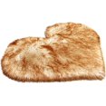thumbnail image 2 of Heart Shaped Rug - Soft & Cozy Fluffy Faux Fur Carpet, 20x16 Inch, Brown, Machine Washable, For Bedroom, Luxury Room Decor, 2 of 5