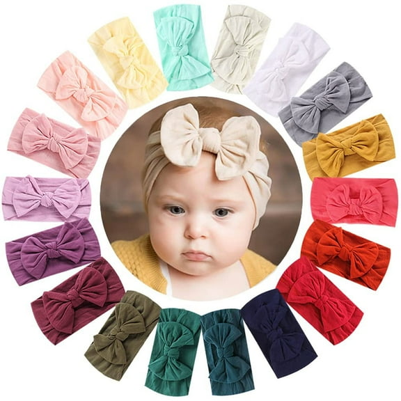 18PCS Baby Nylon Headbands Hairbands Elastics Hair Accessories for Baby Girls Newborn Toddlers Kids Gifts