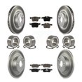 thumbnail image 1 of Transit Auto Front Rear Wheel Bearings Coated Disc Brake Rotors and Ceramic Pads Kit (10Pc) for Car Land Rover Discovery Sport - Left Right Side (Driver Passenger) KBB-118450, 1 of 11
