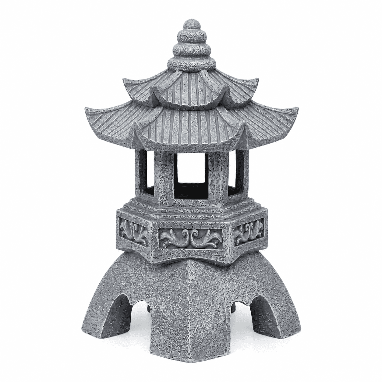 Japanese Solar Pagoda Lantern Garden Statue Outdoor Zen Decor Light