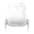 thumbnail image 5 of DuoJiaJ Women's Summer Solid Color Spicy Girl Pleated Side Drawstring Skirt Pants Half Skirt Skirts For Women White M, 5 of 5