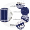 thumbnail image 6 of Shower Curtain Bathroom Set Navy Blue Abstract Geometric Waterproof Fabric Shower Curtains with Grommets&Hooks, Back Print Border Privacy Bath Curtain for Bathtub 36x72in, 6 of 9