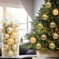 thumbnail image 4 of RBCKVXZ Small Size 24ct Christmas Ball Ornaments (1.5"/38mm), Shatterproof Plastic Christmas Bulbs, Hanging Decorations for Xmas Tree, Holiday, Wedding, Party, 4 of 6