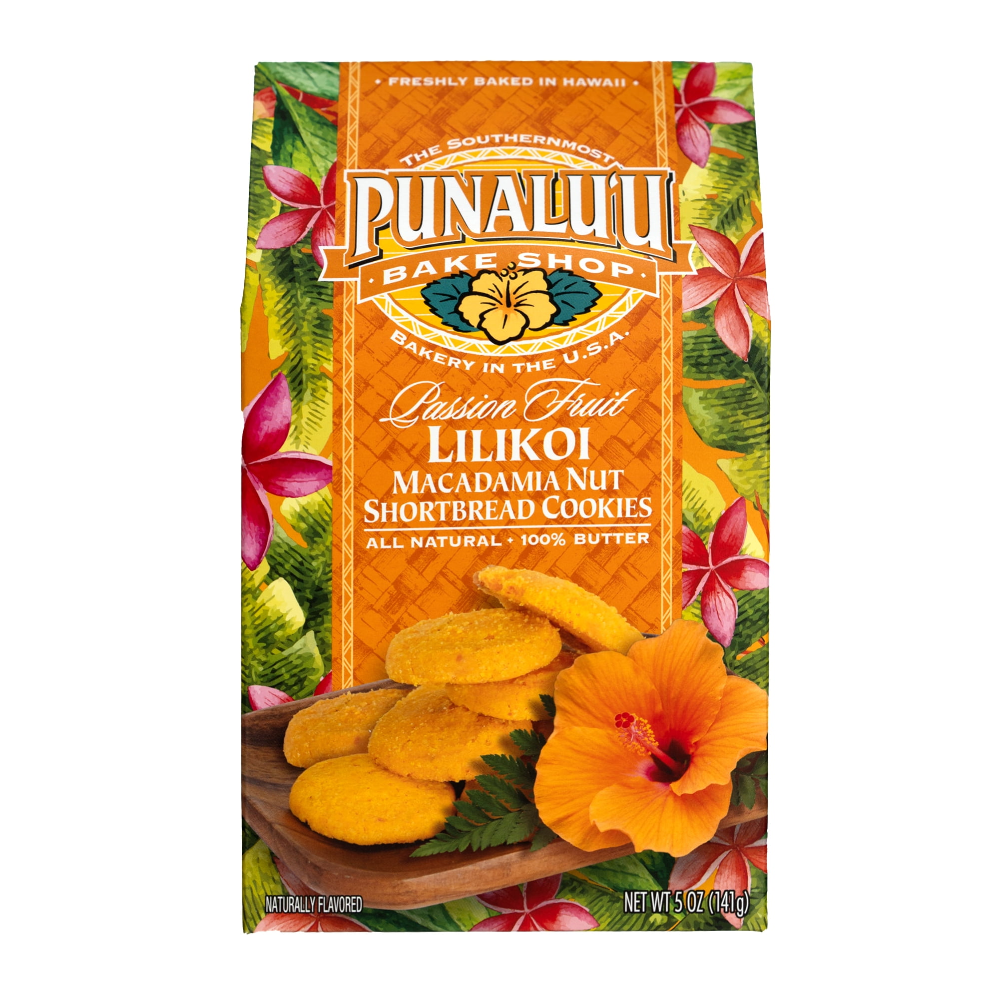Punalu'u Bake Shop Passion Fruit Macadamia Nut Shortbread Cookies