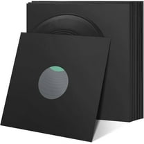 Paper Vinyl Record Sleeves,Tutuviw 20 Pcs 7" Anti-Static White Kraft Paper LP Record Protective Covers,Record Sleeves,Music Record Sleeves,LP Collection Album Jackets Covers, Black