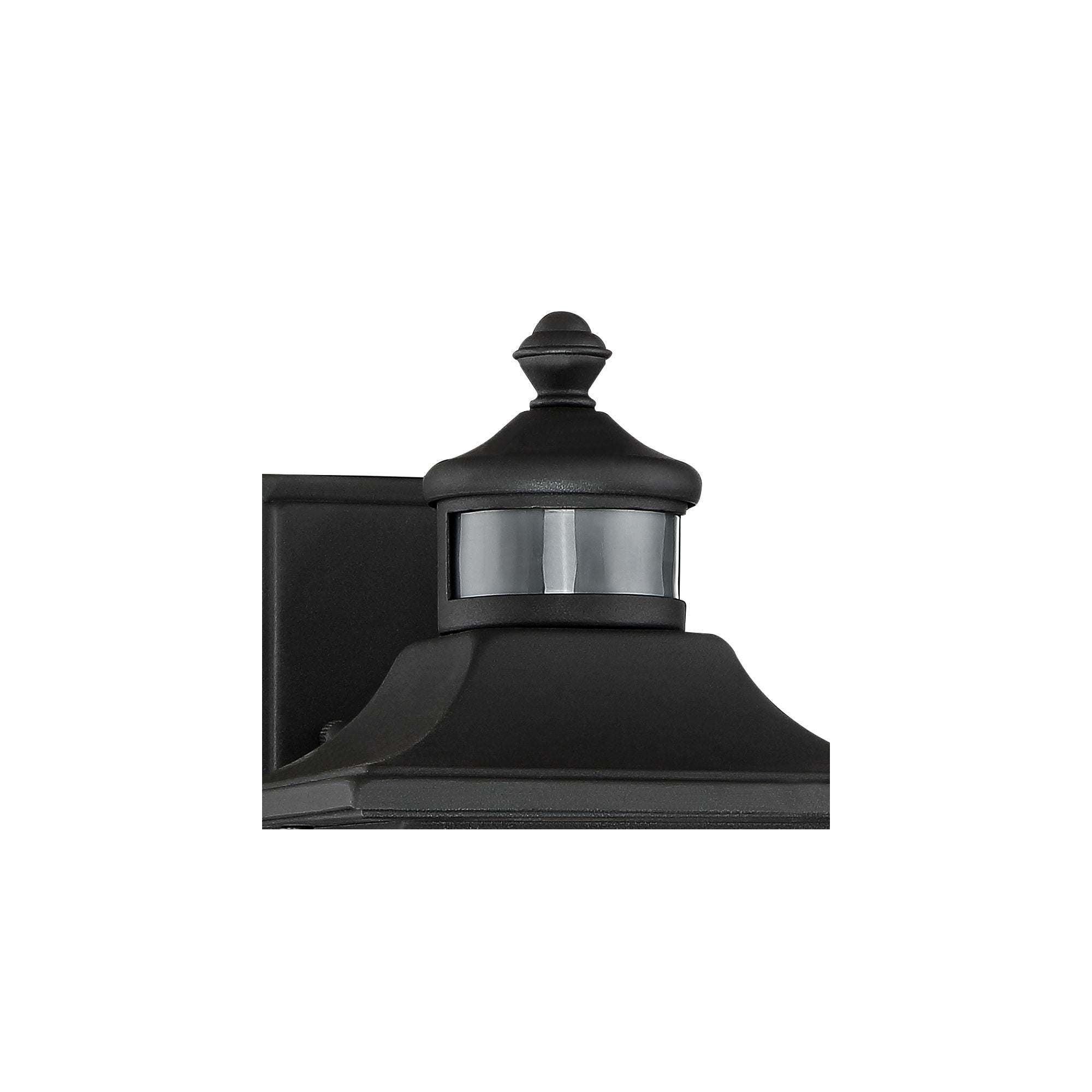 John Timberland Moray Bay Mission Outdoor Wall Light Fixtures Set of 2 Black Dusk to Dawn Motion Sensor 11 1/2" Seedy Glass for Exterior