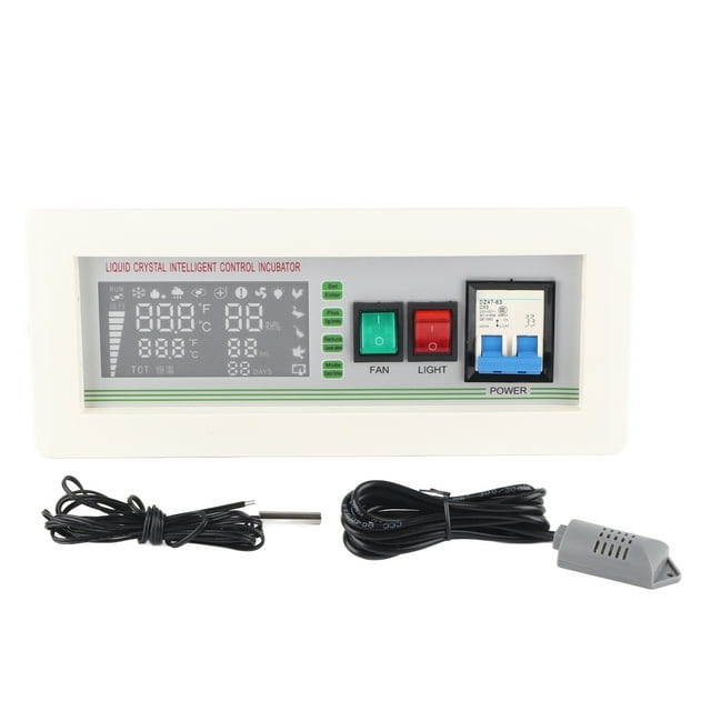 Controlador de humedad de temperatura de incubadora de pantalla grande, termostato de incubadora de huevos XM-18SD Controlador de humedad de incubadora de huevos Termostato automático de incubadora de huevos Multifuncional Jadeshay A