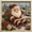 Santa, variant on 3D Christmas Fabric Poke Art Kit, No-Sew DIY Holiday Painting Craft, Sleigh & Bells Design with Poke Tool and Display Stand for Tabletop, Mantel and Christmas Home Decor
