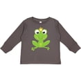 thumbnail image 3 of Inktastic Cute Frog, Green Frog, Crown, Frog Prince Boys or Girls Long Sleeve Toddler T-Shirt, 3 of 5