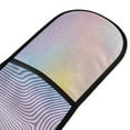 thumbnail image 4 of Yayeee Double Oven Mitt Kitchen Heat Resistant Baking 35" x7" Quilted Glove, Pink Wavy Striped, 4 of 6