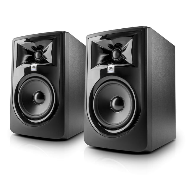 JBL Professional 305P MkII Altavoces de monitor activo de 5 pulgadas y 2 vías para producción de música de campo cercano, monitor de estudio, computadora de escritorio, audio de alta fidelidad. Se ven