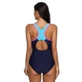 thumbnail image 2 of Sociala Women's Racerback One Piece Sports Swimwear Wider Straps Swimsuit, 2 of 5