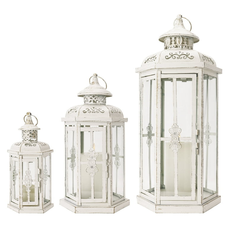 Set of 3 Decorative Candle Lanterns 20''&14
