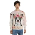 thumbnail image 4 of Happy Mother's Day Boston Terrier with Flower Crown and Greeting Card All Over Print 3D Sweatshirt Unisex Merch Gentleman Dog Lover Gifts - 13004, 4 of 6
