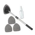 thumbnail image 3 of Colaxi Auto Windshield Cleaning Tool Telescopic Handle with 3 Microfiber Pads Reusable for RV SUV Truck Aluminum Rod Multifunctional Grey Pads, 3 of 8