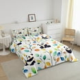 thumbnail image 3 of Cute Panda Twin Bedding Sets Hippie Floral Comforter Set, Chic Flower Bedding Comforter Sets Watercolor Leaves Duvet Insert, Woodland Wildlife Bear Down Comforter, 3 of 6