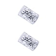 thumbnail image 4 of Yuarrent Adornos de bolas de árbol de Navidad, combinación de adornos de Bolas de plástico de 4cm, decoración de de fiesta en casa, 34 Uds. plata 2piezas Yuarrent CBP134894, 4 of 5