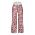 thumbnail image 4 of Dyegold Lounge Pants Women Comfy Casual Pajama Y2k Pants Floral Print Drawstring High Waist Wide Leg Palazzo Lounge Pants, 4 of 6